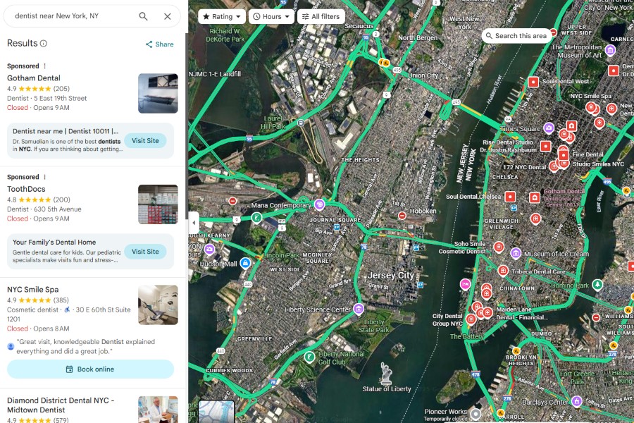 Google Maps source screenshot